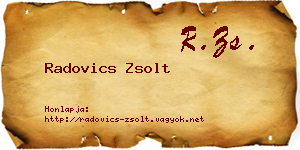 Radovics Zsolt névjegykártya