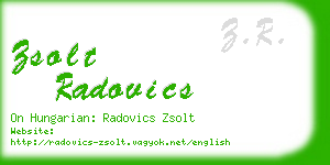 zsolt radovics business card